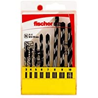fischer - Estuche N.2 Brocas E - 3-4-5-6-7-8-9-10- brocas para pared- brocas para hormigón- brocas para mamposteria…